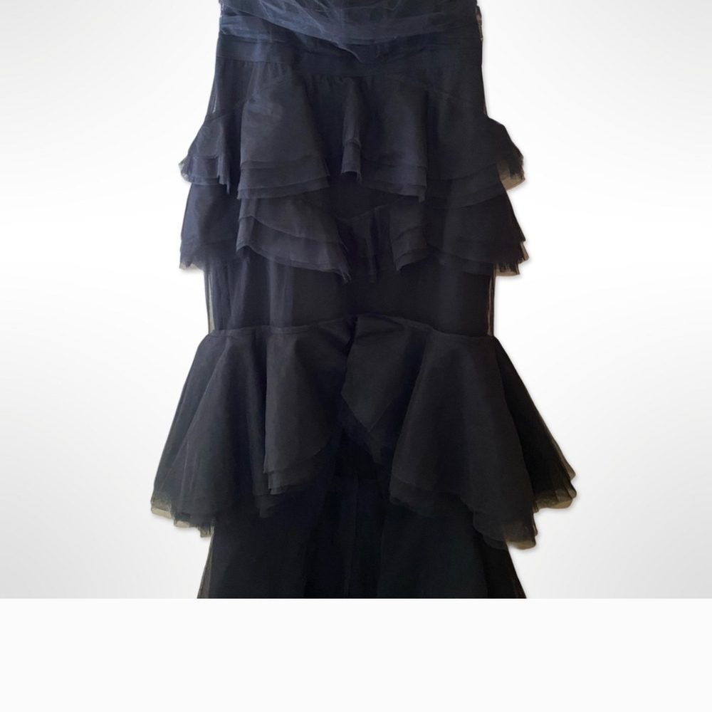 Michael Costello Alai Elegant Black Strapless Evening Dress - Picture 5 of 11